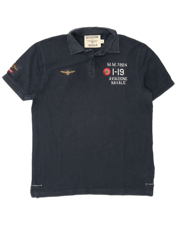 Aviazione Navale muška grafička polo majica XL tamnoplavi pamuk