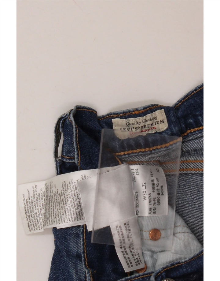 LEVI'S Muške uske traperice W30 L32 Plavi pamuk