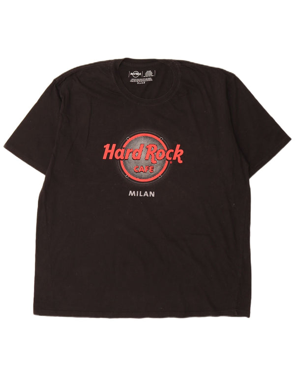 Hard Rock Cafe Muška majica kratkih rukava Milan Graphic Top 2XL crni pamuk