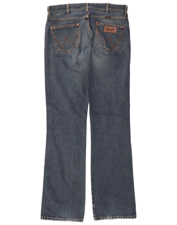 WRANGLER Mens Straight Jeans W33 L36 Blue Cotton