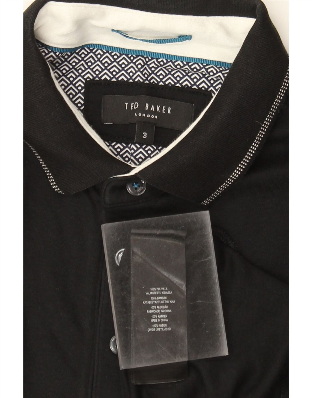 Ted Baker muška polo majica veličine 3 srednje crni pamuk