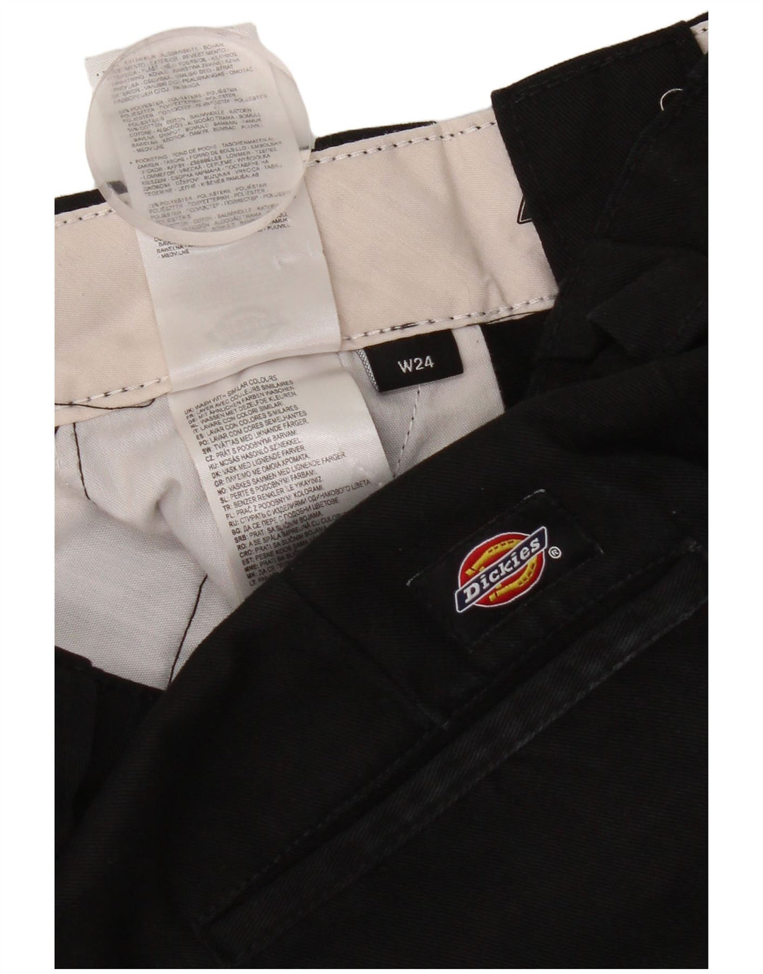 Dickies ženske široke chino hlače W24 L30 crni poliester