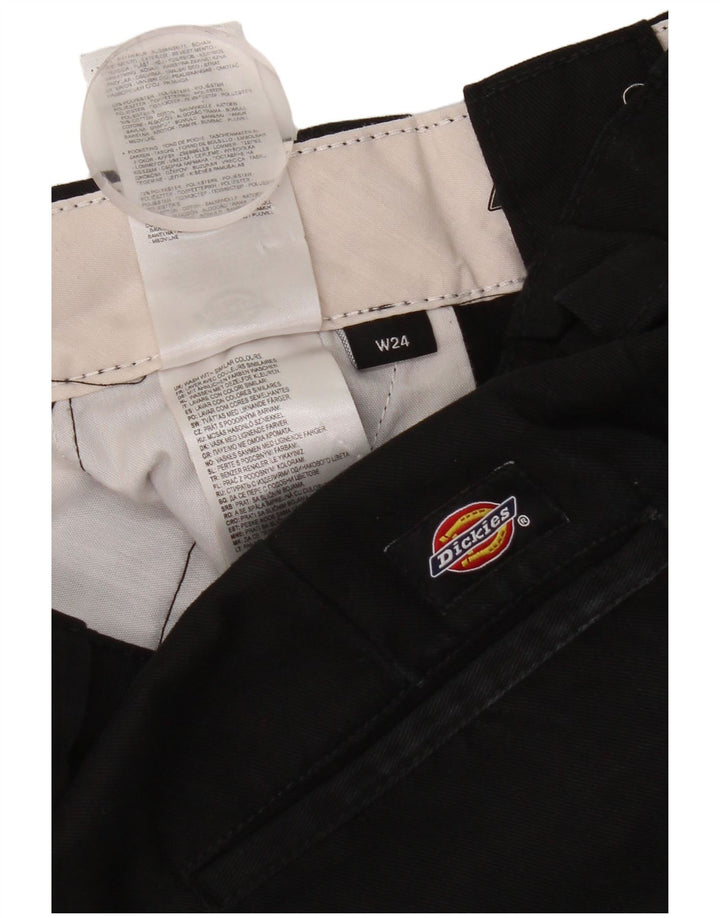 Dickies ženske široke chino hlače W24 L30 crni poliester