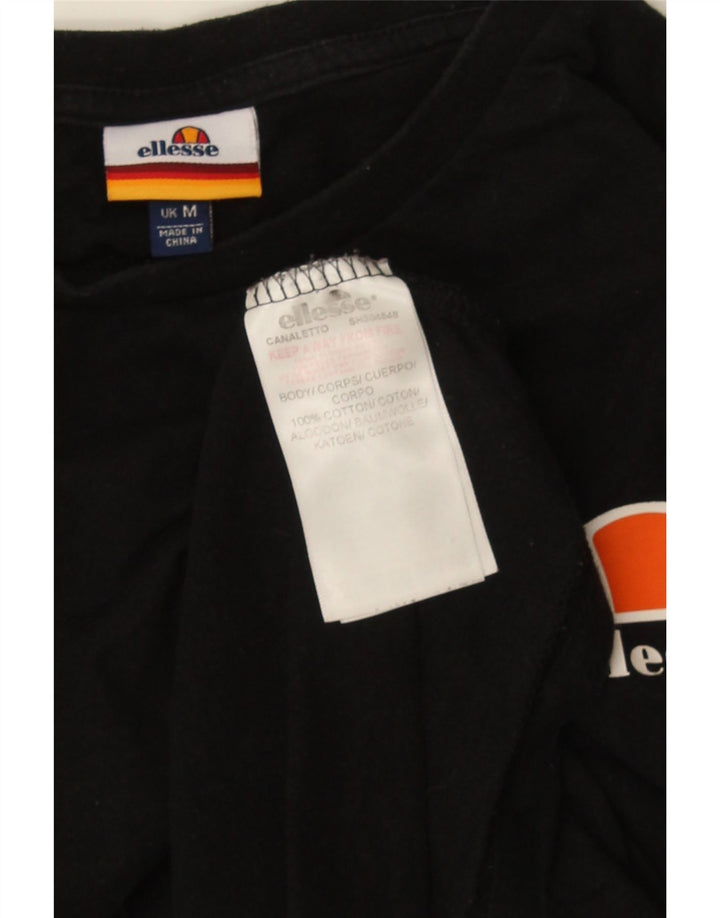 Muška majica kratkih rukava Ellesse, srednji crni pamuk