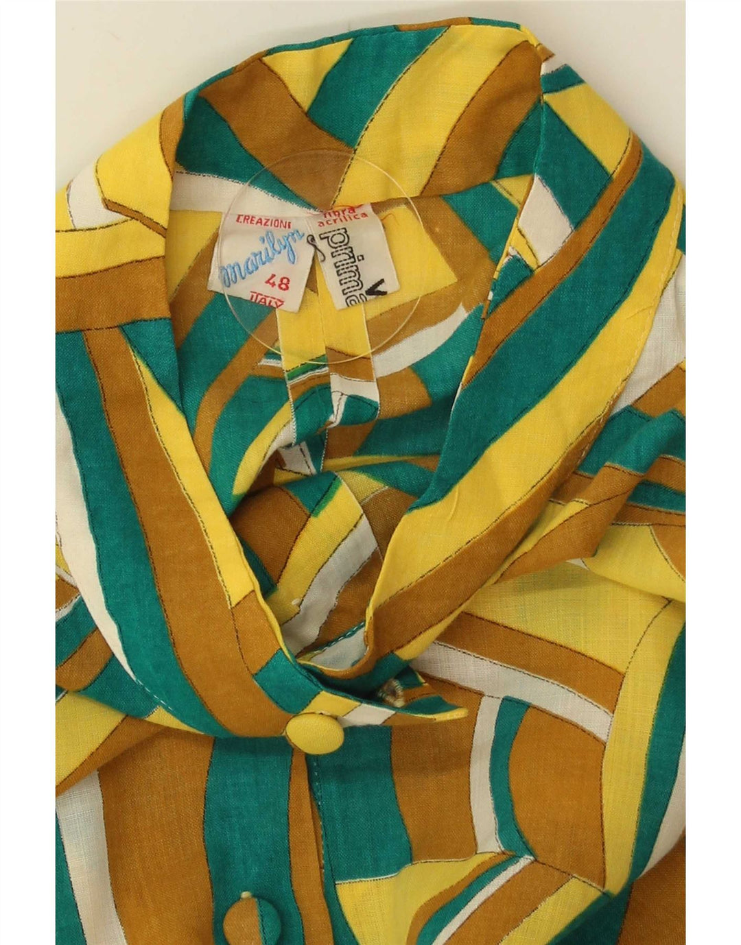 Vintage ženska haljina bez rukava IT 48 XL Višebojni geometrijski