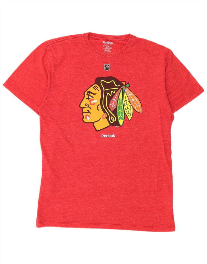 Reebok Muška majica kratkih rukava Chicago Blackhawks Graphic Top Large Red Poliester