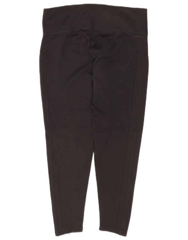 ADIDAS ženske Climalite kratke tajice UK 16/18 velike crne poliesterske