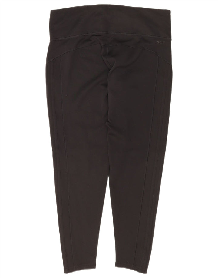 ADIDAS ženske Climalite kratke tajice UK 16/18 velike crne poliesterske