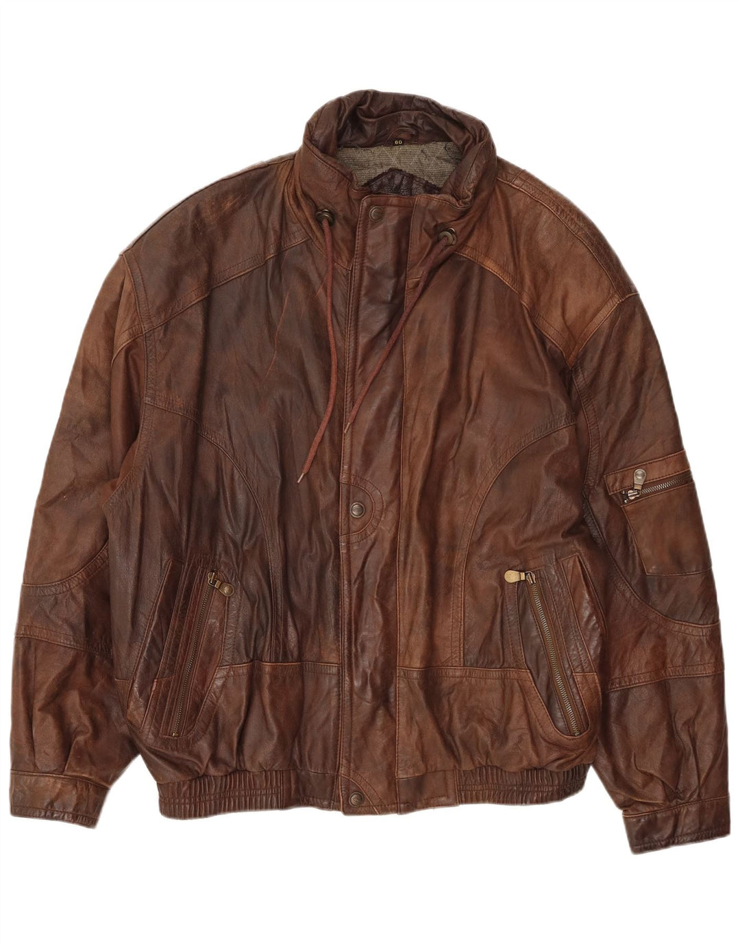 Trapper muška kožna jakna UK 42 XL smeđa koža