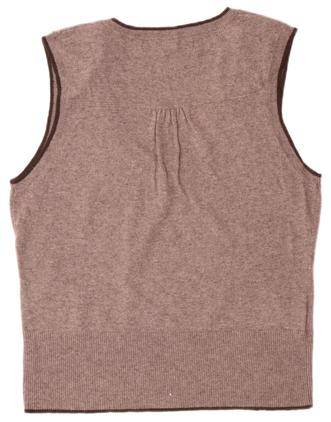 LAURA ASHLEY Ženska majica bez rukava UK 14 Large Brown Argyle/Diamond Viskoza