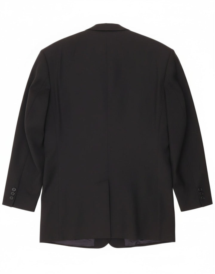 Hugo Boss muška jakna s dvostrukim kopčanjem UK 40 velika crna vunena