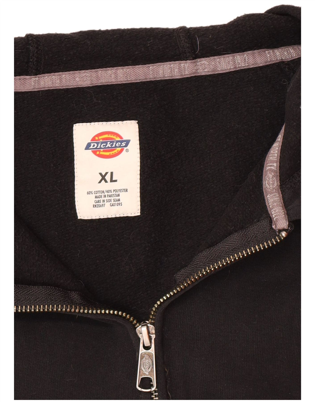 Dickies ženski pulover s kapuljačom na patentni zatvarač UK 18 XL crni pamuk