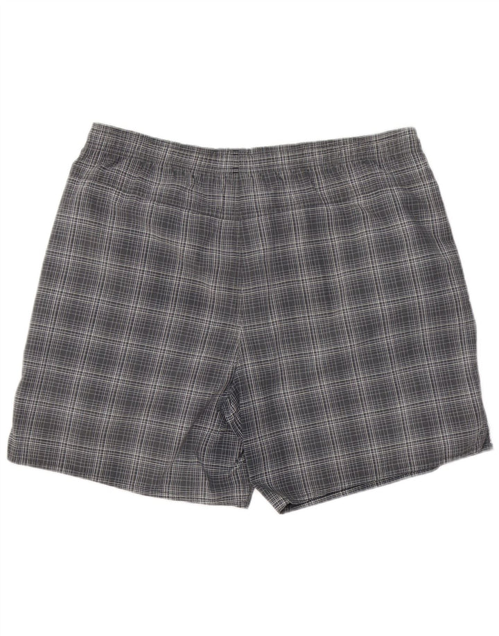 ADIDAS muške kratke hlače za plivanje, veliki sivi karirani poliester