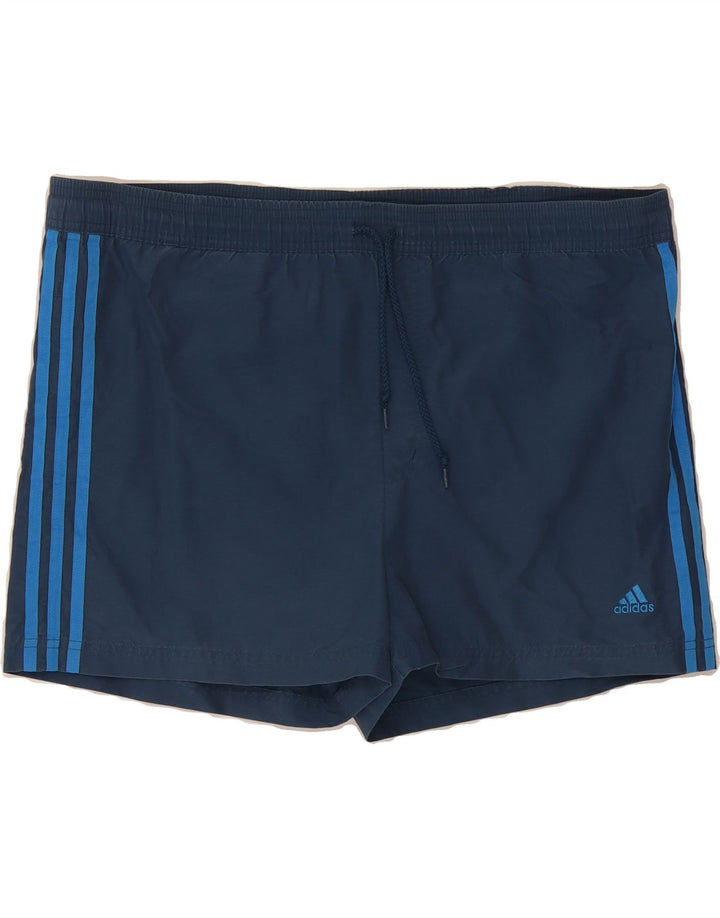 ADIDAS Mens Sport Shorts Large  Blue Cotton Vintage Adidas and Second-Hand Adidas from Messina Hembry 