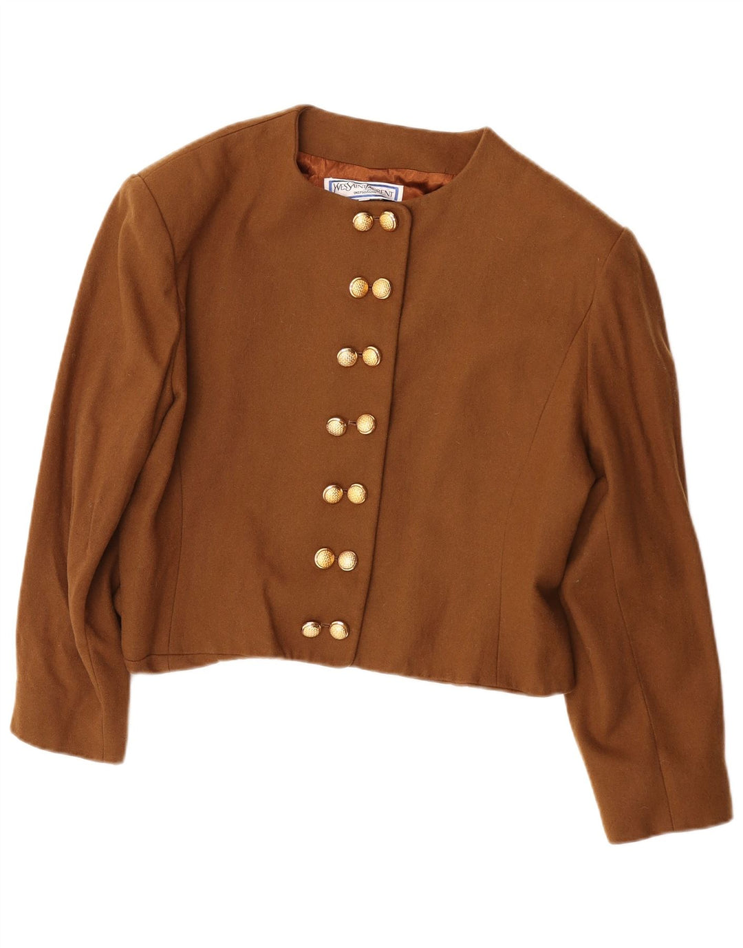 Yves Saint Laurent ženski kratki blazer sako IT 46 Large Brown Classic