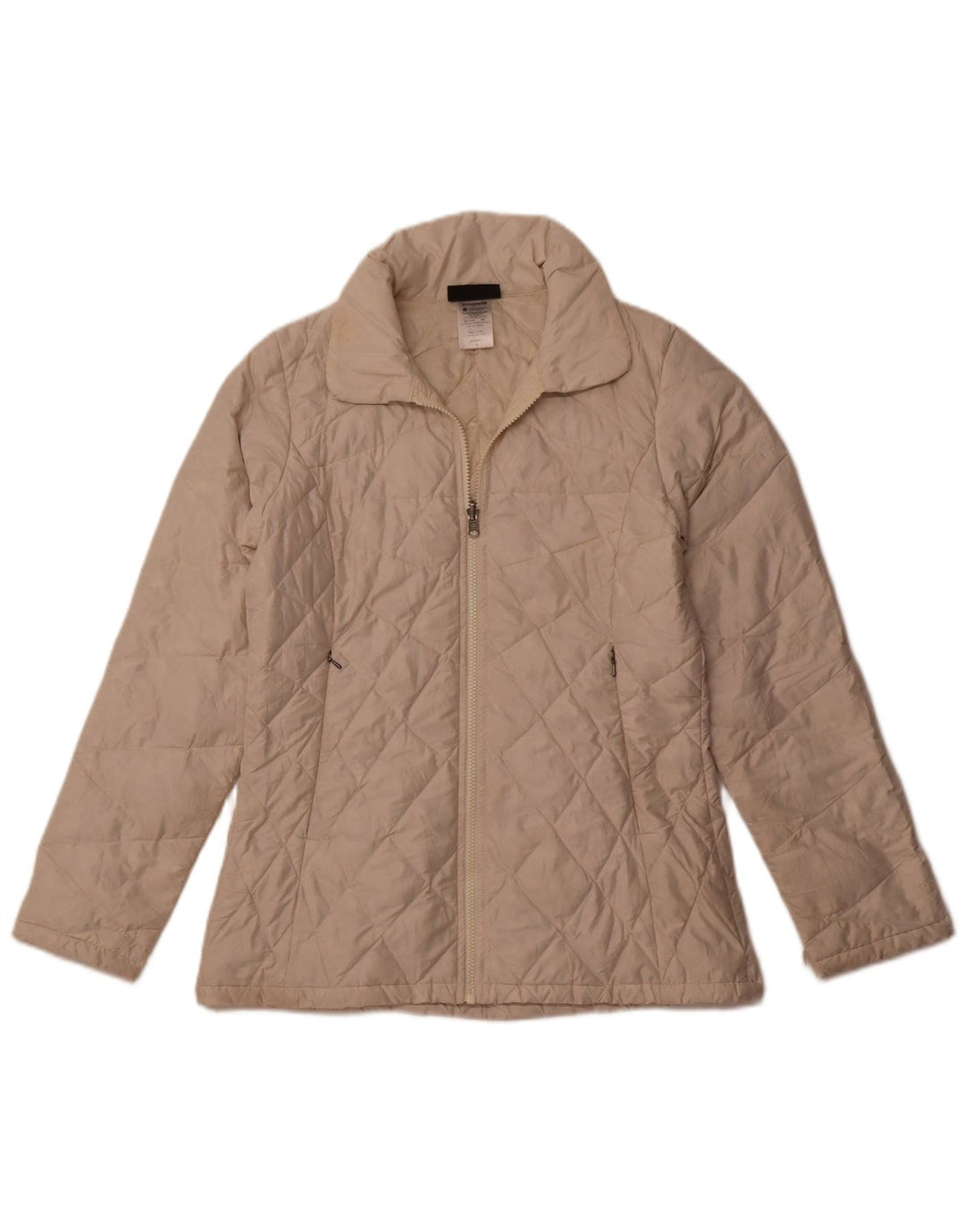 PATAGONIA ženska prošivena podstavljena jakna UK 10 Mala prljavo bijela poliesterska