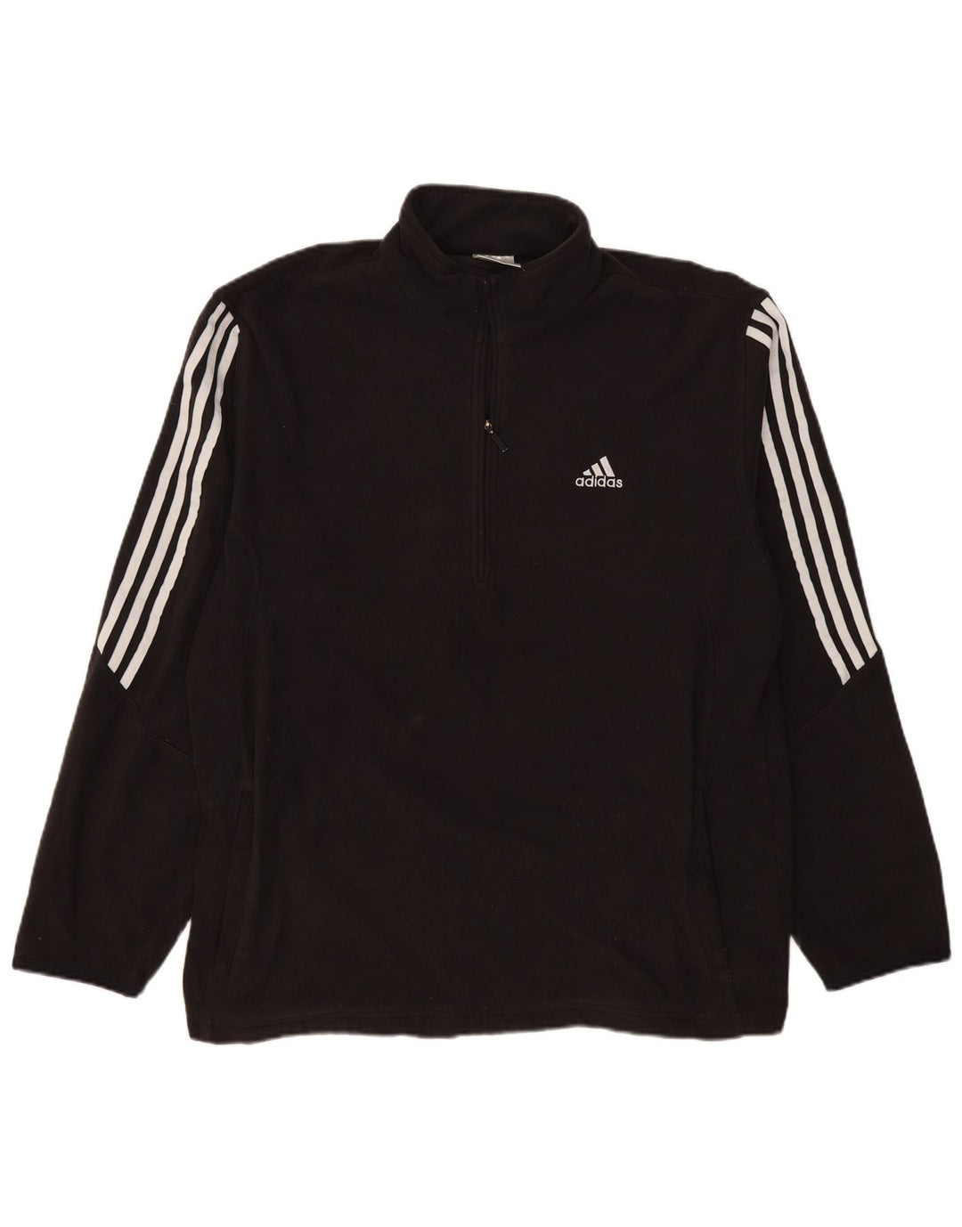 Adidas muški džemper od flisa s patentnim izrezom XL crni poliester