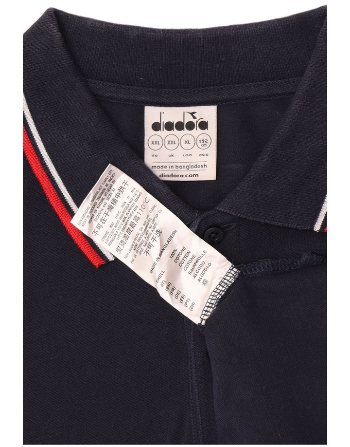 Diadora muška polo majica 2XL tamnoplavi pamuk