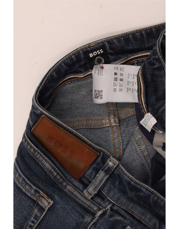 Hugo Boss muške ravne traperice W36 L30 plavi pamuk