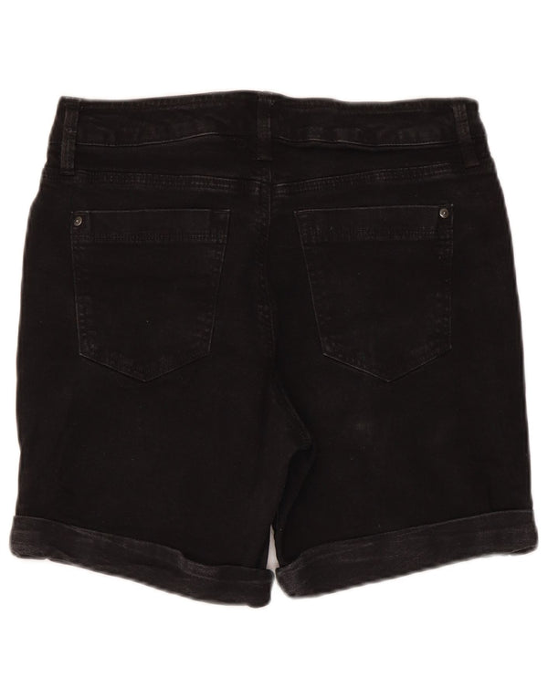 Dkny ženske traper kratke hlače US 12 Large W30 crni pamuk