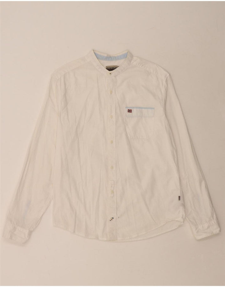 NAPAPIJRI Muška Geographic košulja standardnog kroja Srednje bijeli pamuk