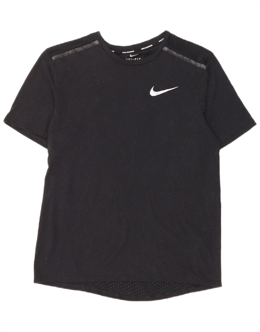 Nike muška majica kratkih rukava za trčanje, mali crni poliester