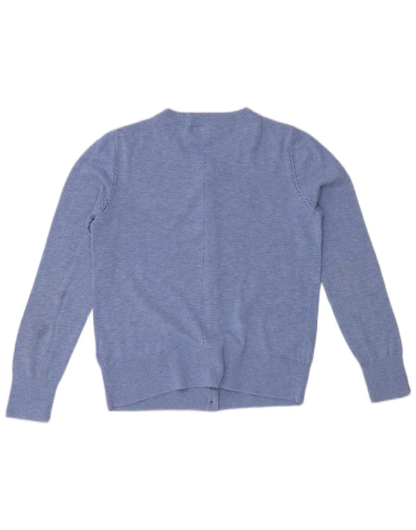 WHITE STUFF Ženski kardigan pulover UK 10 Mali plavi flekasti pamuk