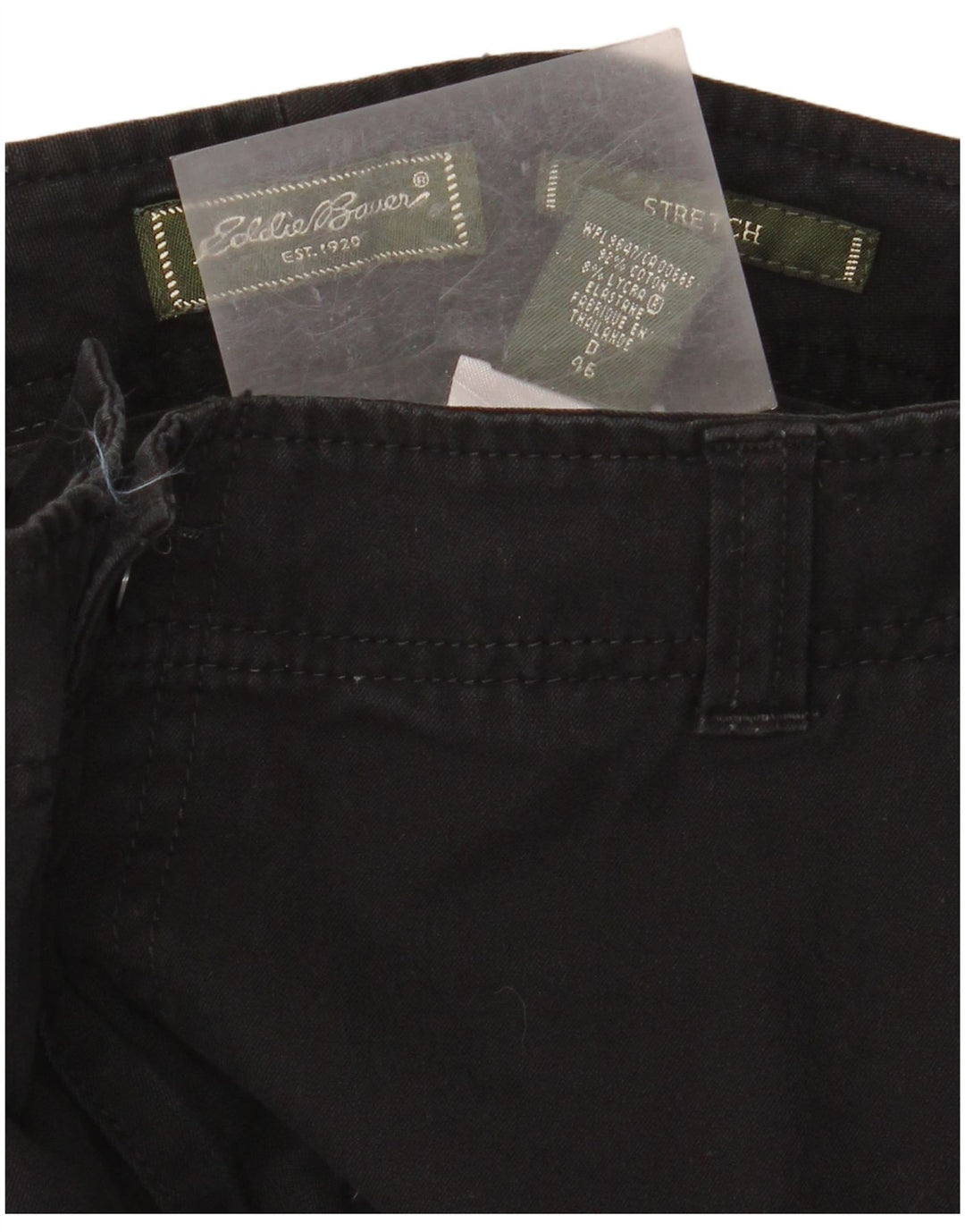 EDDIE BAUER Ženske ravne chino hlače IT 46 Large W34 L30 Crne