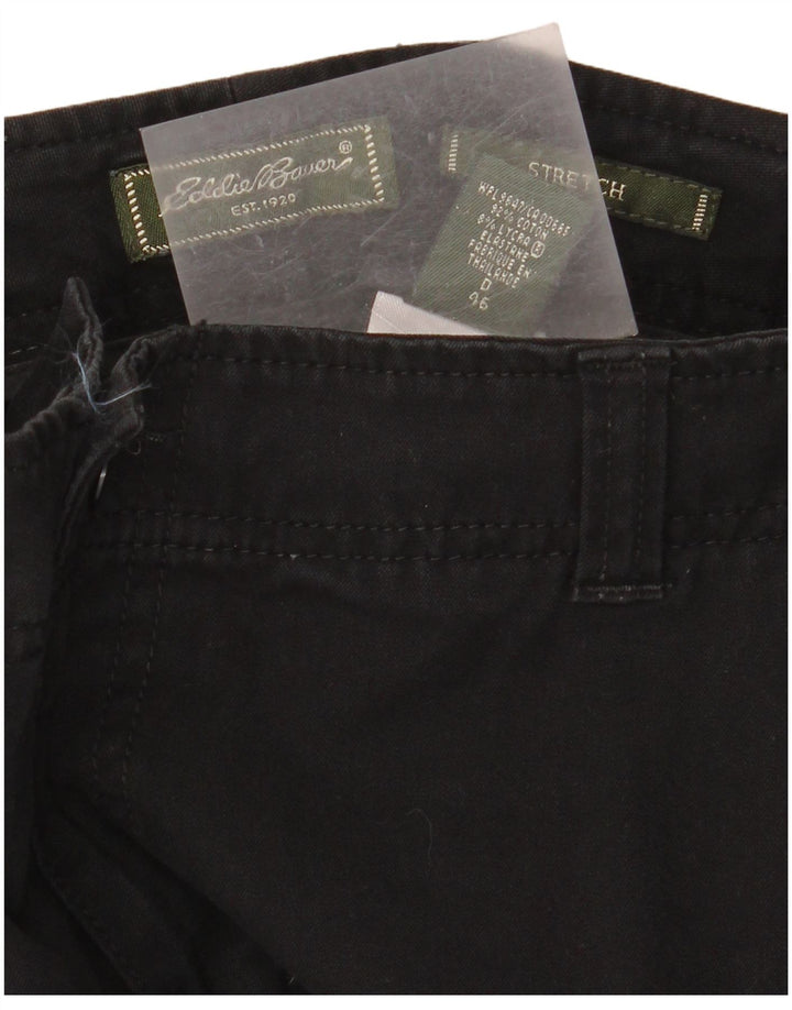 EDDIE BAUER Ženske ravne chino hlače IT 46 Large W34 L30 Crne