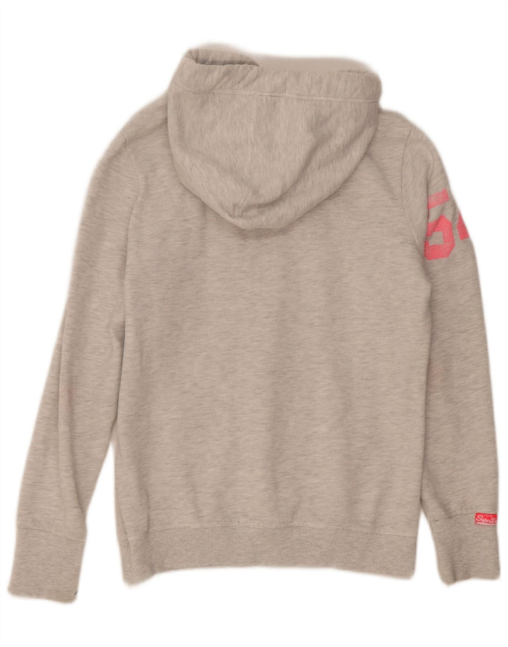 Superdry muška majica s kapuljačom s kapuljačom, srednje sivi pamuk
