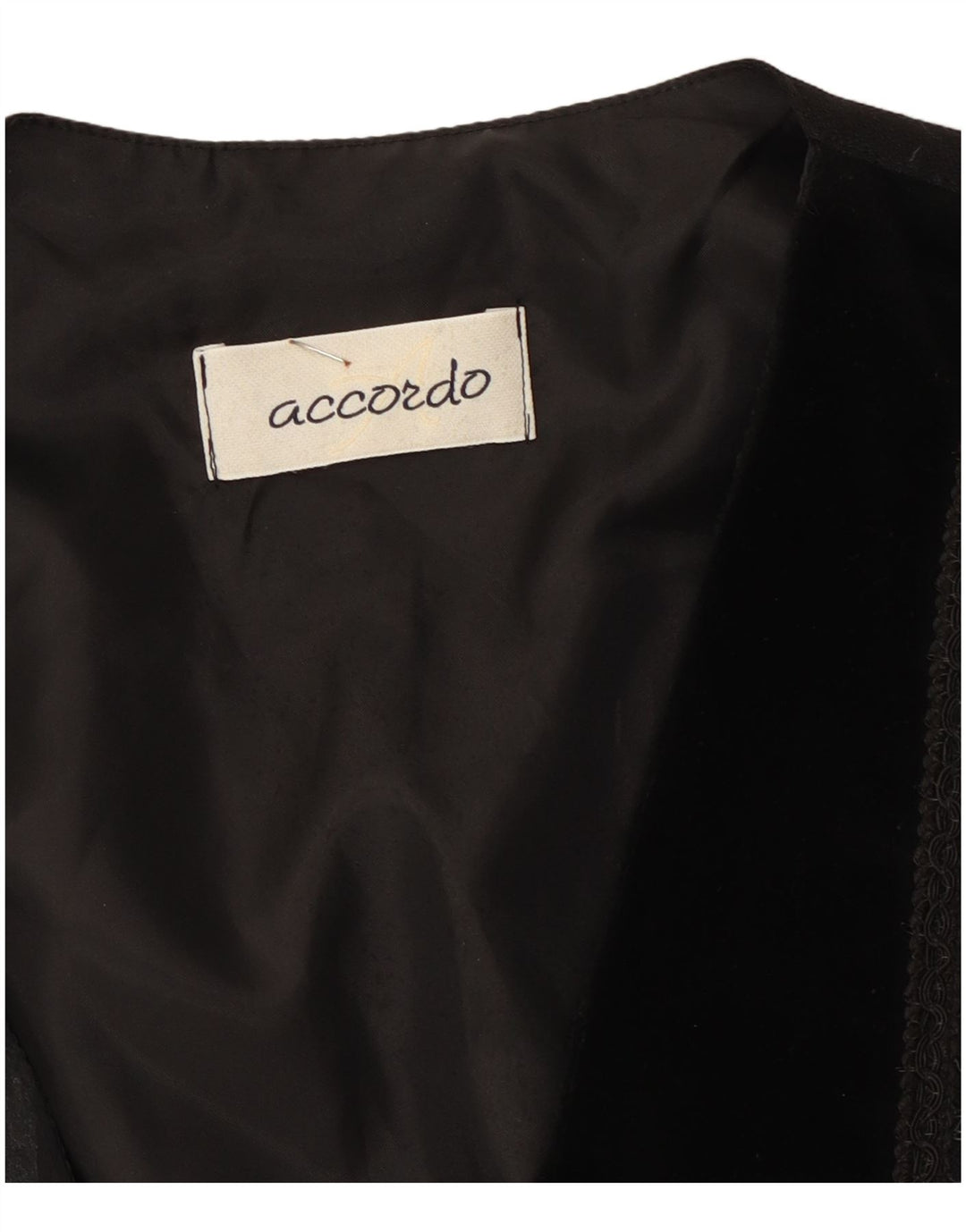 ACCORDO ženski prsluk UK 14 Srednje crni patchwork