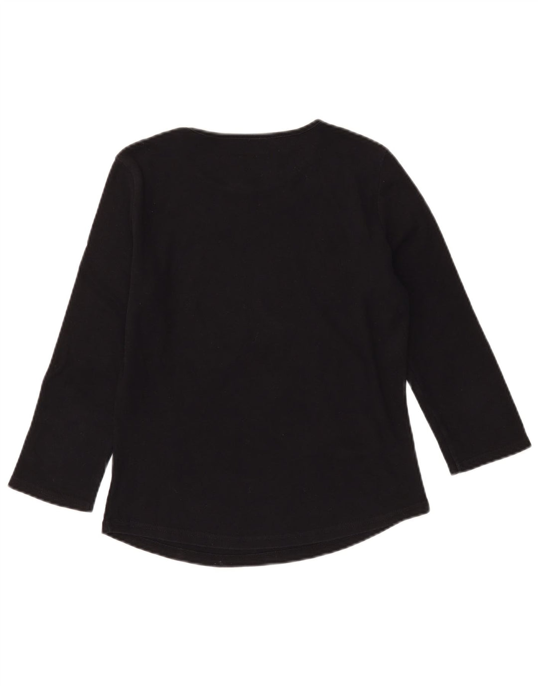 ARMANI JEANS Ženski top s 3/4 rukavima UK 12 srednje crni pamuk