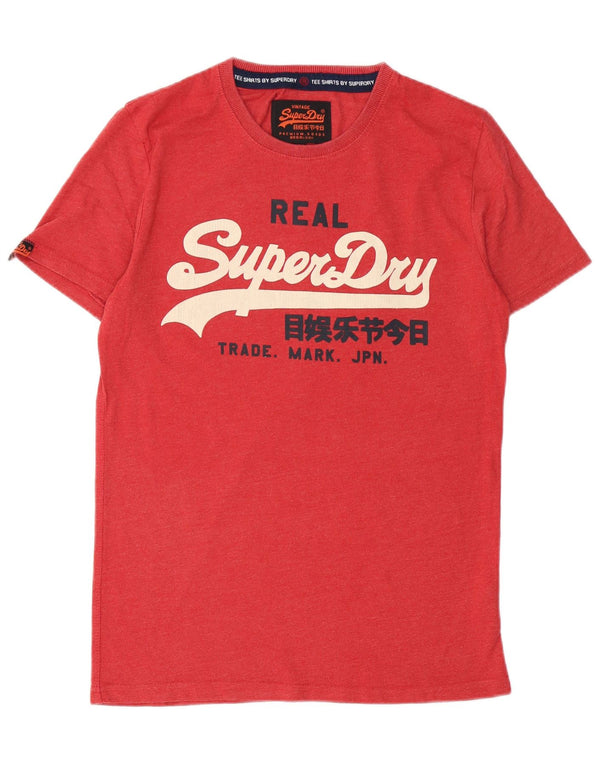 SUPERDRY muška majica kratkih rukava srednje veličine, crveni pamuk