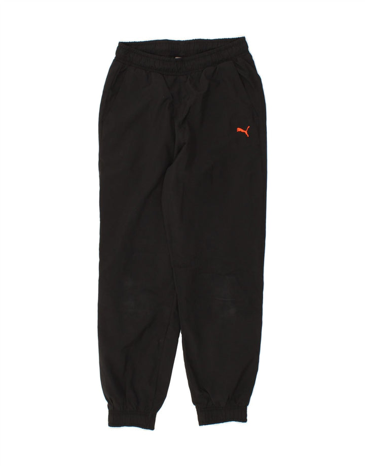 PUMA Boys Tracksuit Trousers Joggers 11-12 Years  Black Polyester Vintage Puma and Second-Hand Puma from Messina Hembry 