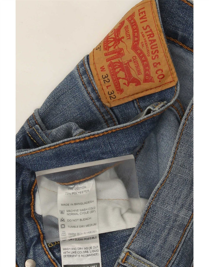 Levi's muške 513 ravne traperice W32 L28 plavi pamuk