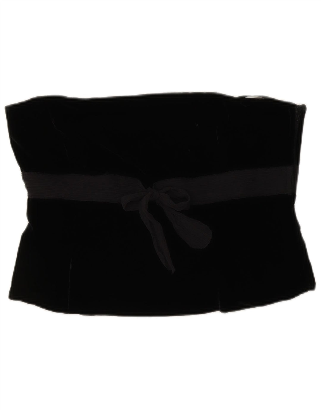 LAURA ASHLEY Ženski gornji dio korzeta od baršuna UK 14 Srednje crna viskoza