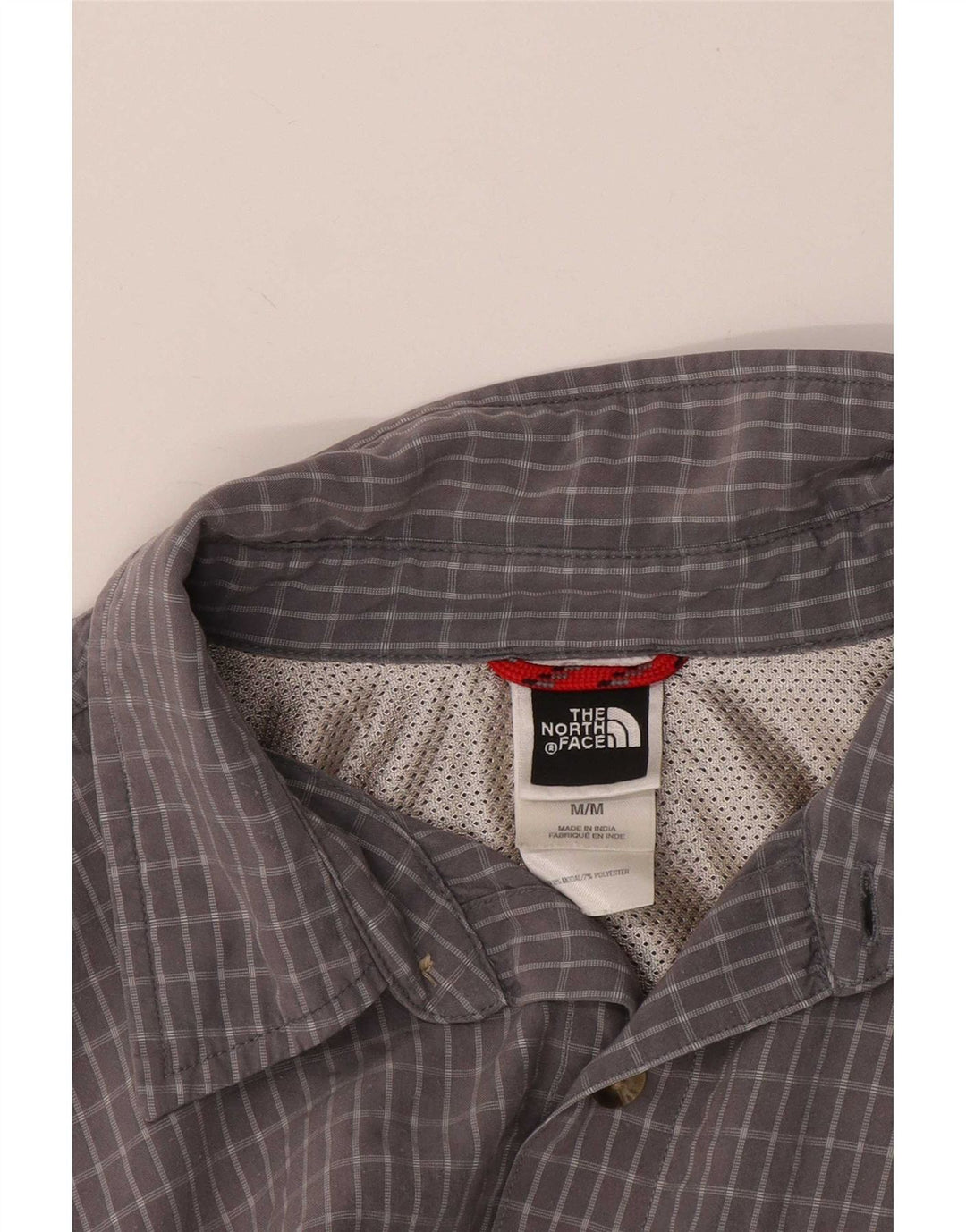 The North Face muška košulja kratkih rukava srednje sivi karirani modal