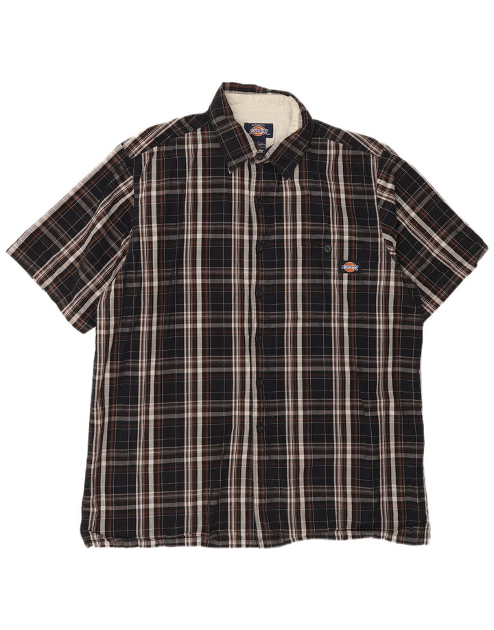 Dickies muška košulja kratkih rukava, veliki crni karirani pamuk