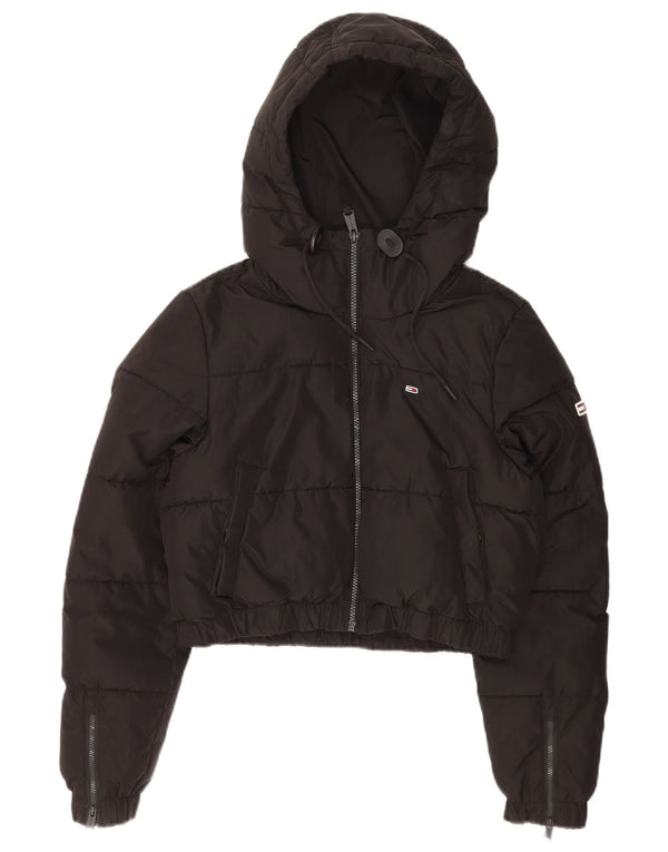 Tommy Hilfiger ženska prekomjerna podstavljena jakna s kapuljačom UK 6 XS crna