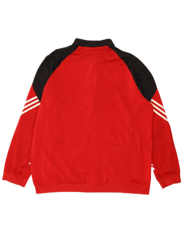 Adidas muška trenirka gornja jakna 2XL poliester crvene boje