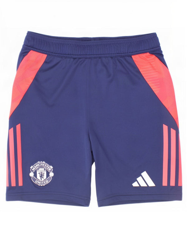 Sportske kratke hlače Adidas za dječake Manchester United 11-12 godina tamnoplave