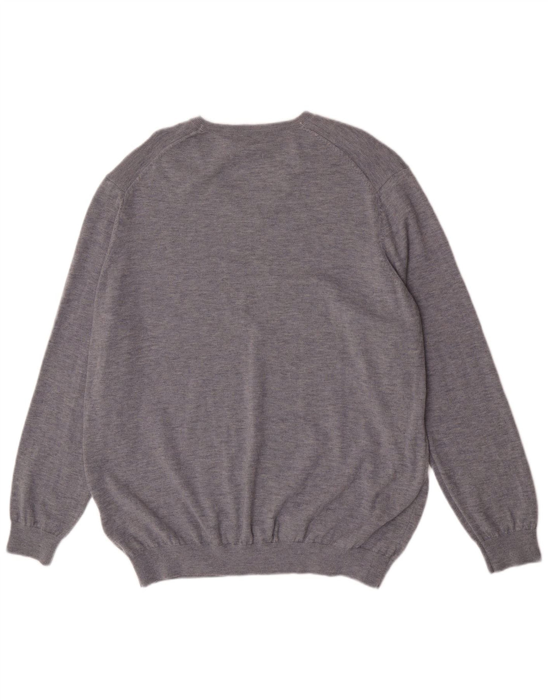 Marks & Spencer muški džemper s V-izrezom 2XL sivi vuneni autograph