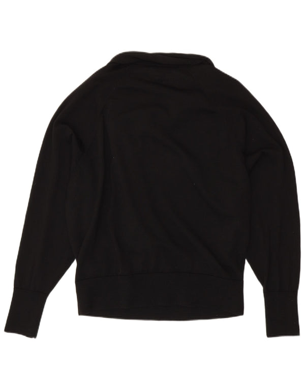 COS ženski džemper sa šal izrezom UK 10 Mala crna vunena