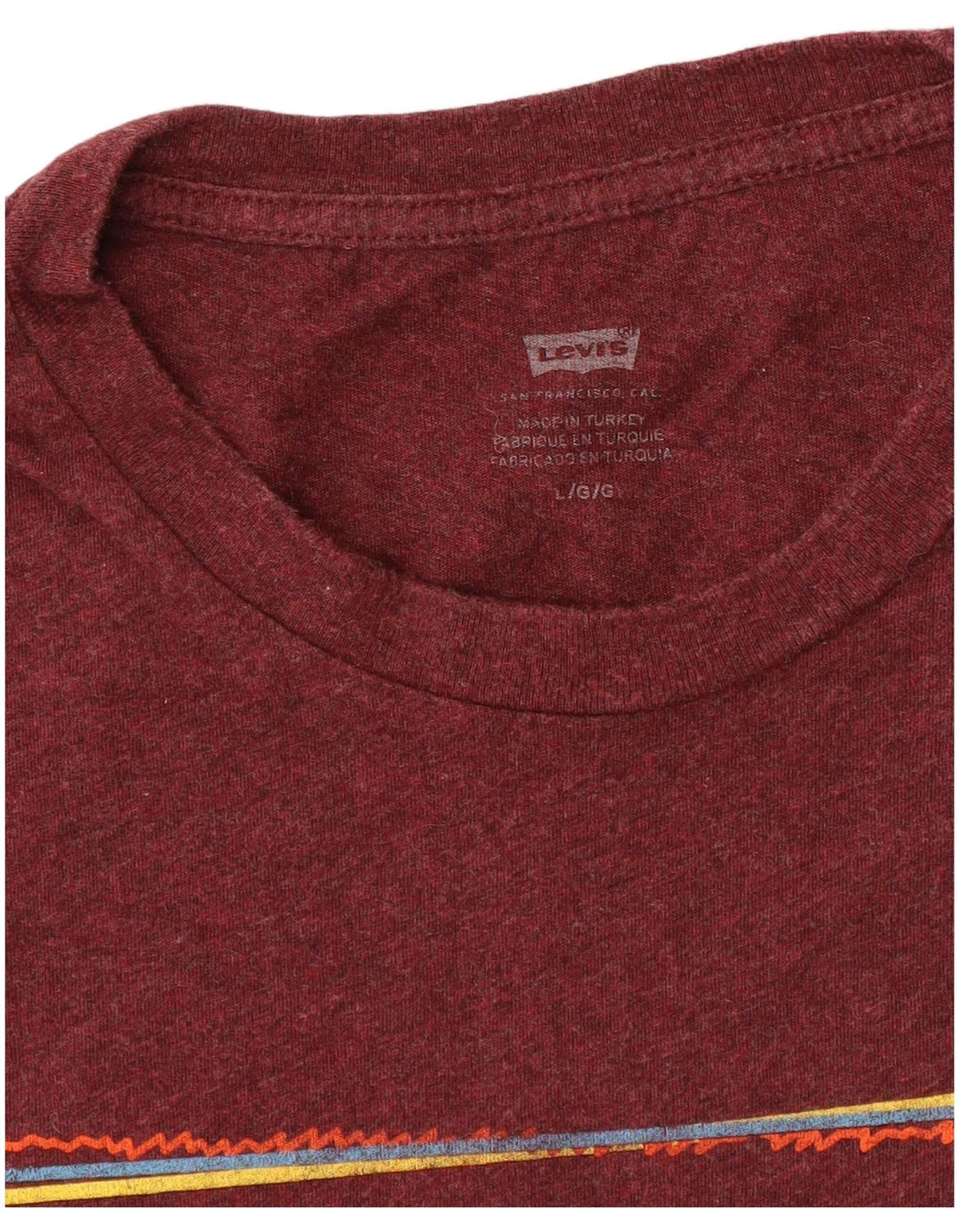 Levi's muška majica kratkih rukava s grafičkim motivima, velika kestenjasta boja