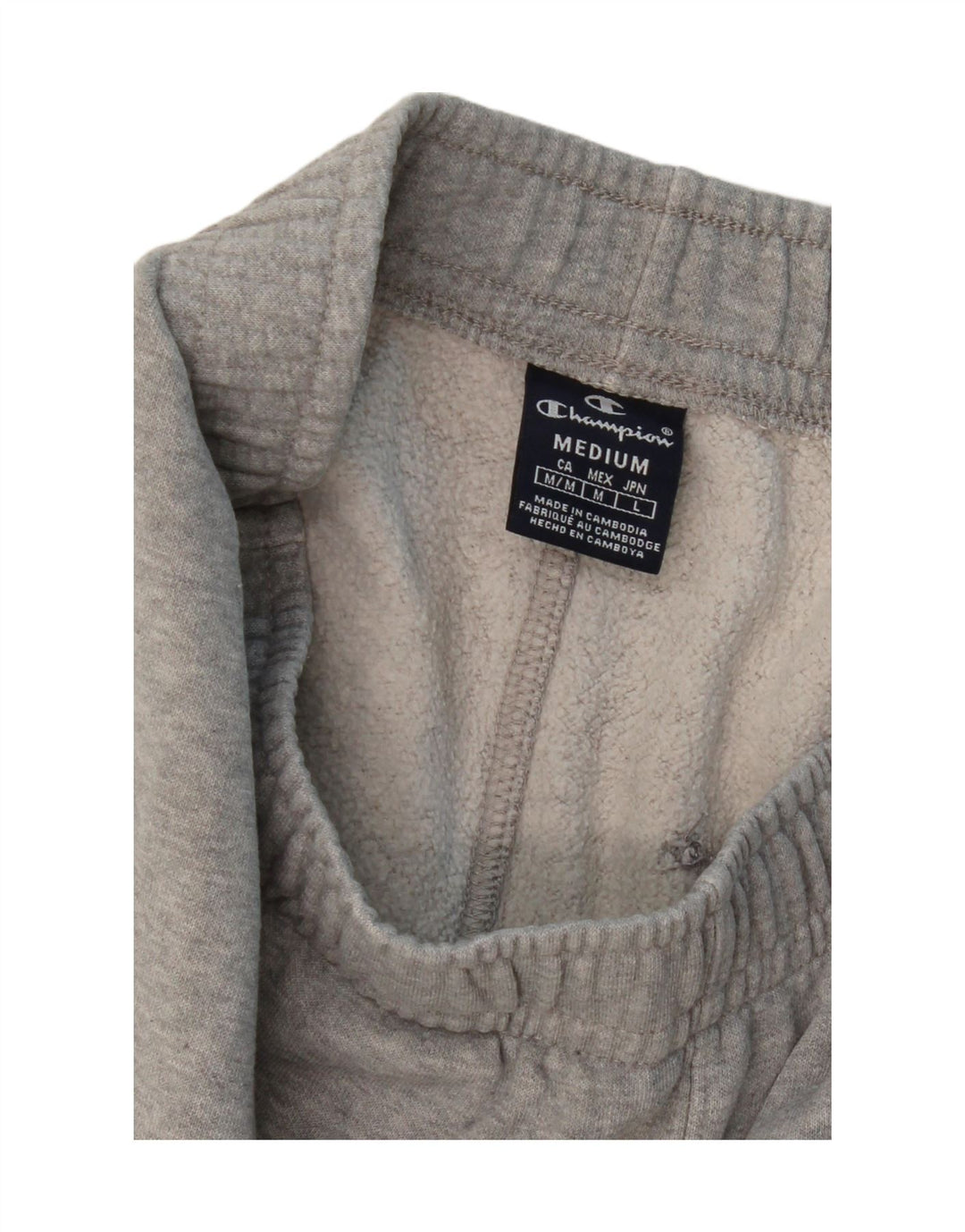 CHAMPION Mens Graphic Tracksuit Trousers Joggers Medium Grey Vintage Champion and Second-Hand Champion from Messina Hembry 