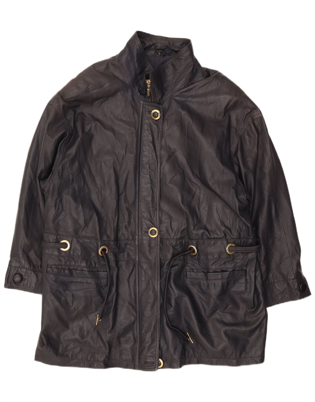 PER ME ženska kožna jakna UK 22 2XL crna koža