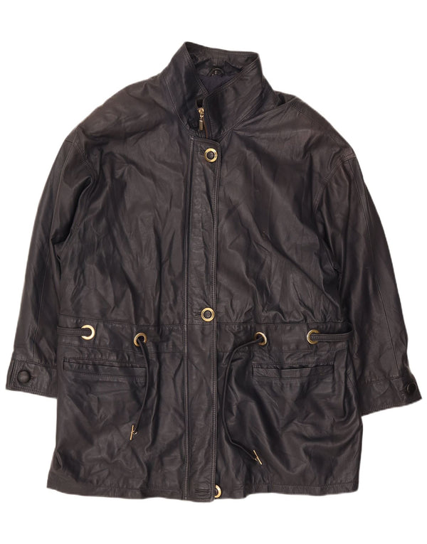 PER ME ženska kožna jakna UK 22 2XL crna koža