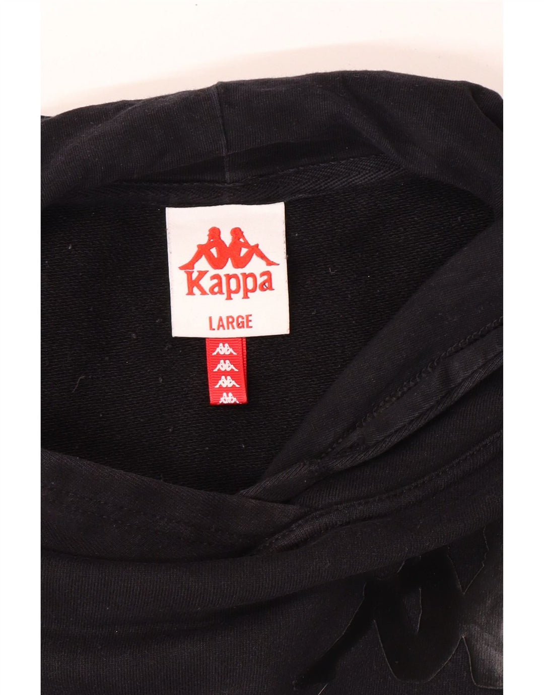 Ženska majica s kapuljačom Kappa Graphic Loose Fit UK 16 Large Black