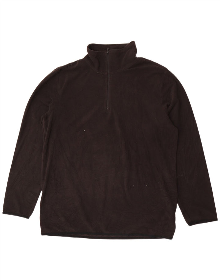 Lotto Mens Zip Neck Fleece Jumper 2XL Black Polyester