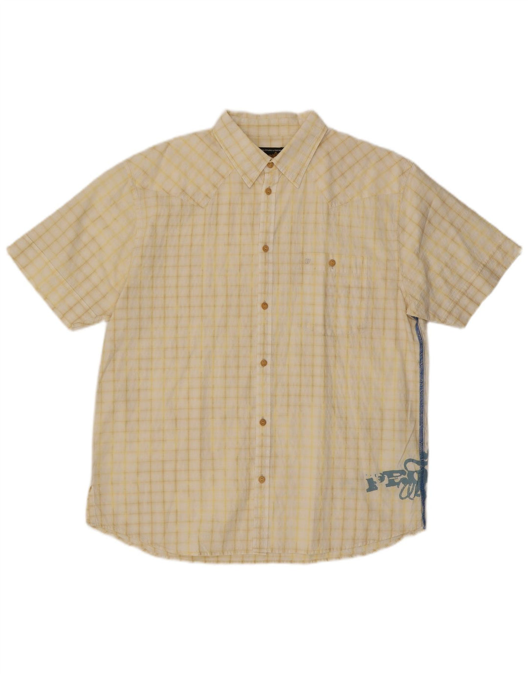 Wrangler muška grafička majica kratkih rukava XL, pamuk u žutom karu